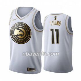 Camiseta Hombre Atlanta Hawks Trae Young 11 2019-20 Nike Blanco Golden Edition Swingman